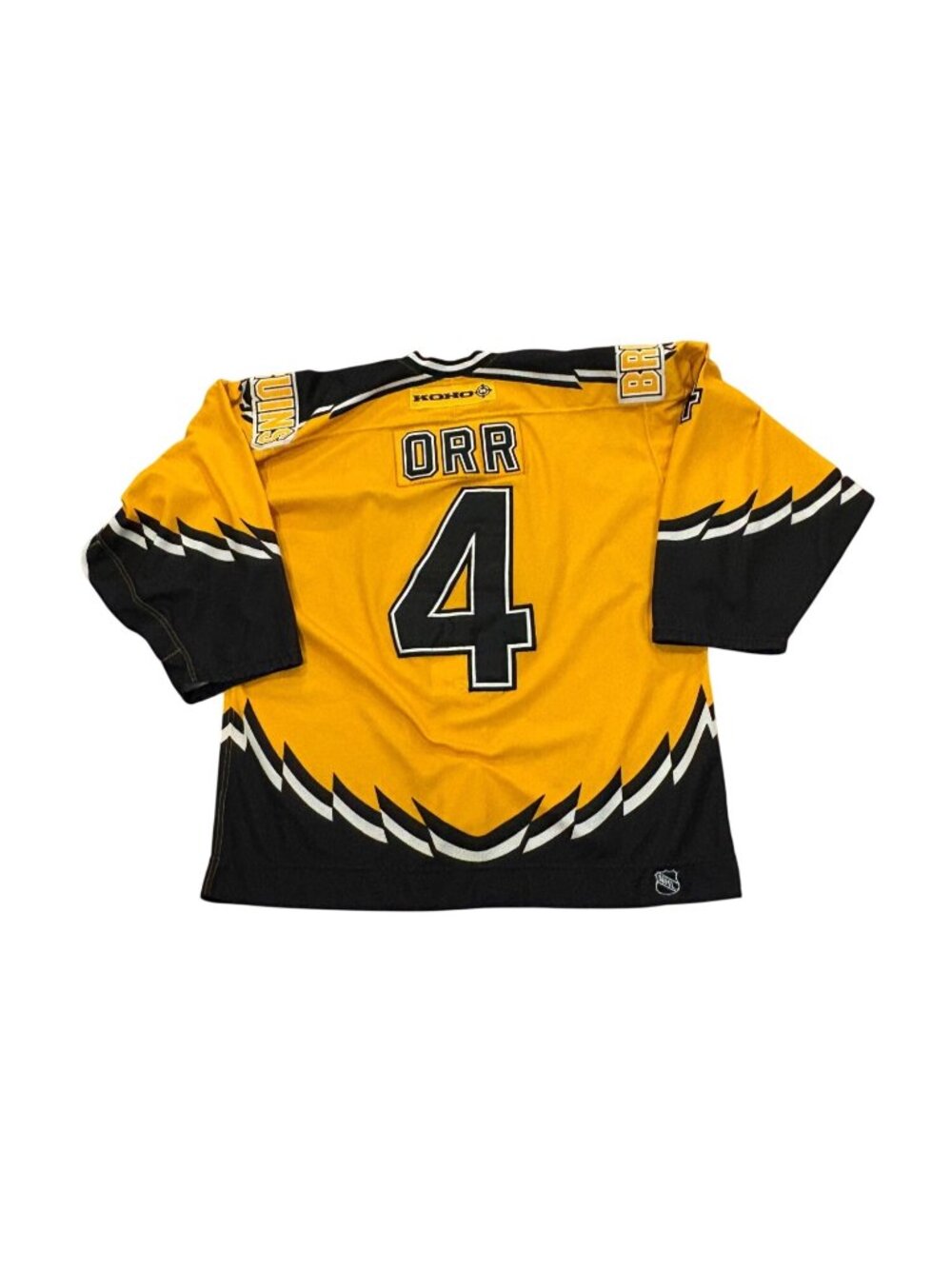 Rare KOHO Boston Bruins Bobby Orr #4 Authentic Pooh Bear Hockey Jersey Men's 52